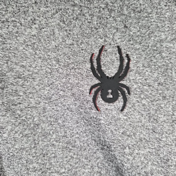 Spyder Active 1/4 Zip Pullover Mens XL Gray Stretch Athletic Performance ProWeb - Picture 4 of 11